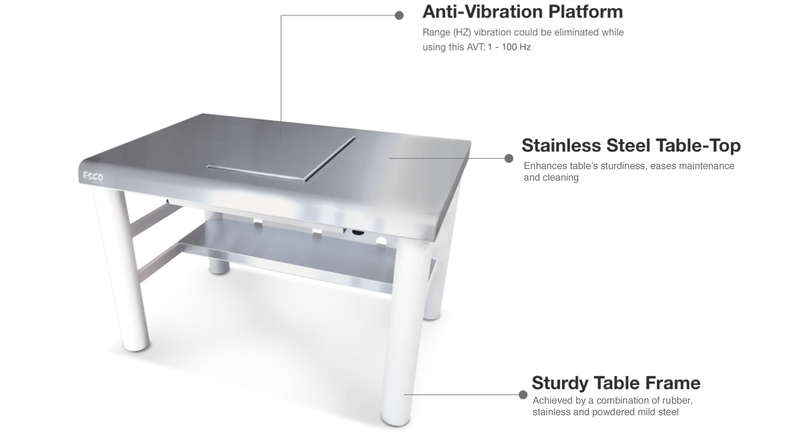 Parts of MIRI AVT Anti-Vibration Table