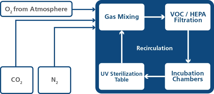 Recirculating Gas for Minimal Gas Consumption